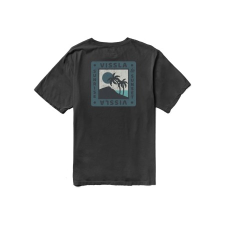 Męski t-shirt Vissla Sunrise Organic Czarny M4224SUN-PHA-M