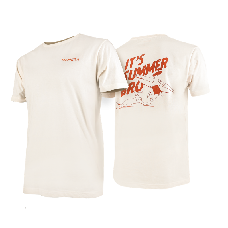 Koszulka MANERA It's Summer Bro - Beżowa, kod produktu: 22257-0100-SB-JS-M