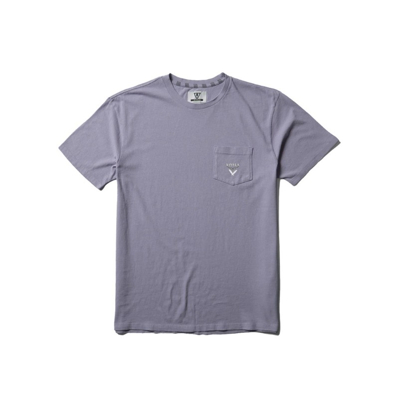 Męska koszulka Vissla Bat Bandito SS PKT Tee Fioletowa M4827BAT-DLI