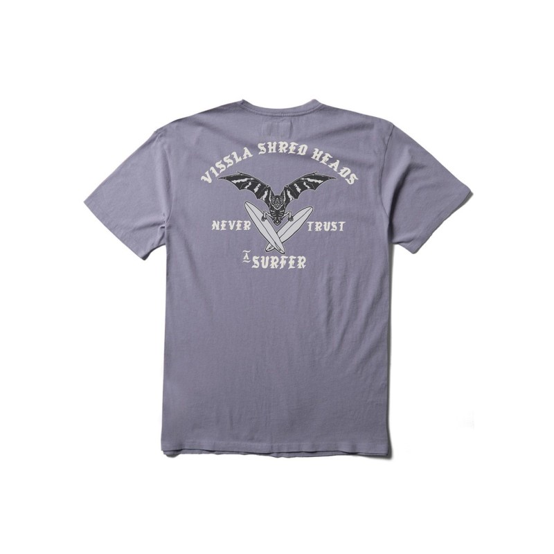 Męska koszulka Vissla Bat Bandito SS PKT Tee Fioletowa M4827BAT-DLI