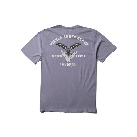 Męska koszulka Vissla Bat Bandito SS PKT Tee Fioletowa M4827BAT-DLI