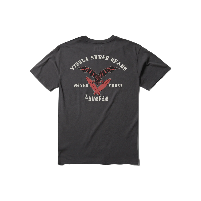 Męska koszulka Vissla Bat Bandito SS PKT Tee Czarna M4827BAT-PHA