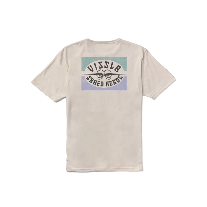 Męska koszulka Vissla Shred Heads Organic Tee Biała M4227SHR-BON