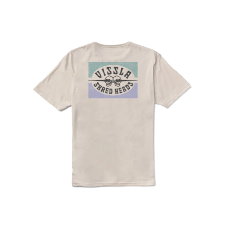 Męska koszulka Vissla Shred Heads Organic Tee Biała M4227SHR-BON