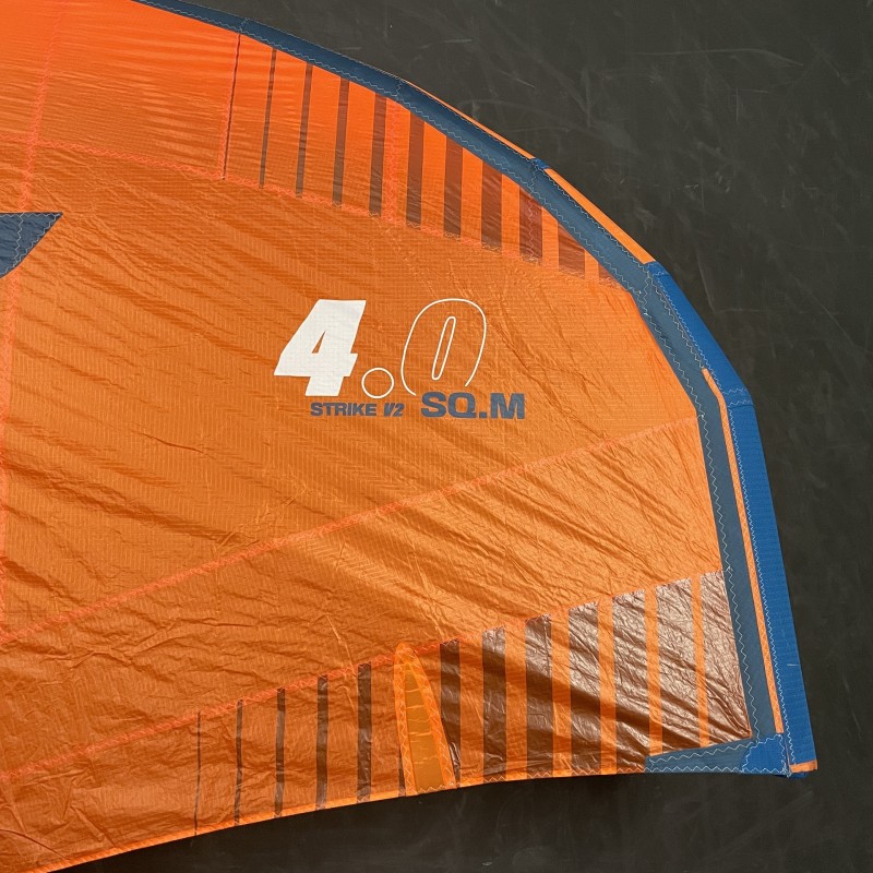 Używane skrzydło wing F-ONE Strike V2 4.0 m2 - Pomarańczowe